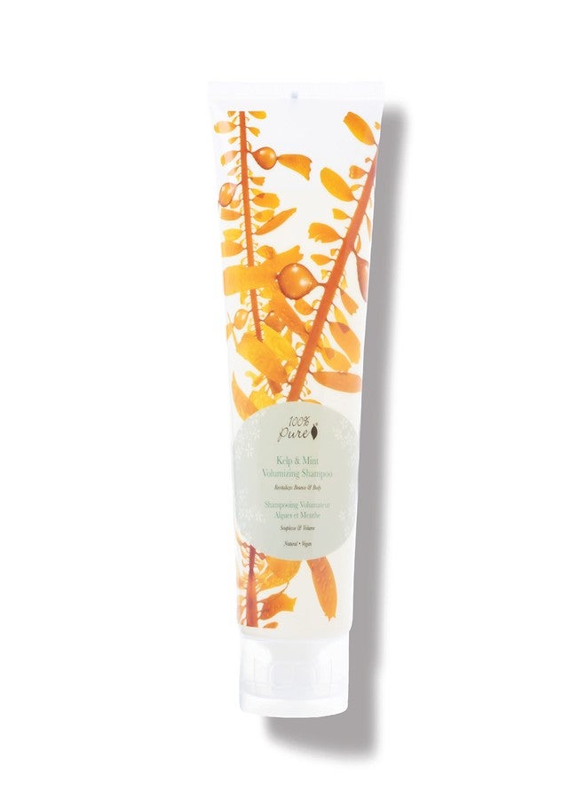 100 % Pure 100% PURE Kelp & Mint Volumizing Shampoo Purifying Hydration & Deep Detox - Botanical Body Boost for Dry, Damaged Thinning Hair, Promotes Healthy Growth for Women & Men - Sulfate Free - 8 Fl Oz - Image 1